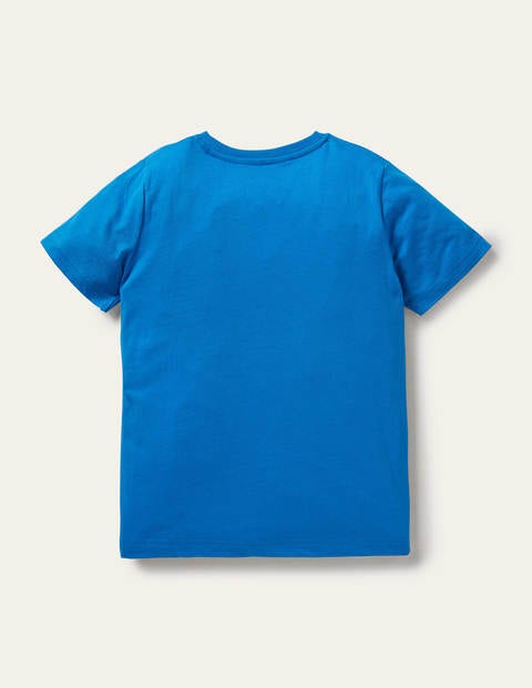 T-Shirt mit Unterwasserapplikation - Marokkoblau, Tintenfisch