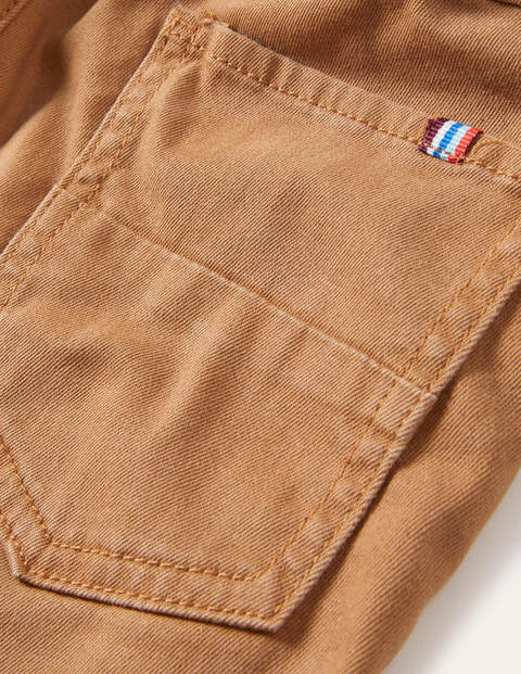 Relaxed Slim Pull-on Trousers - Butterscotch Brown Relaxed Slim Pull-on Trousers - Butterscotch Brown