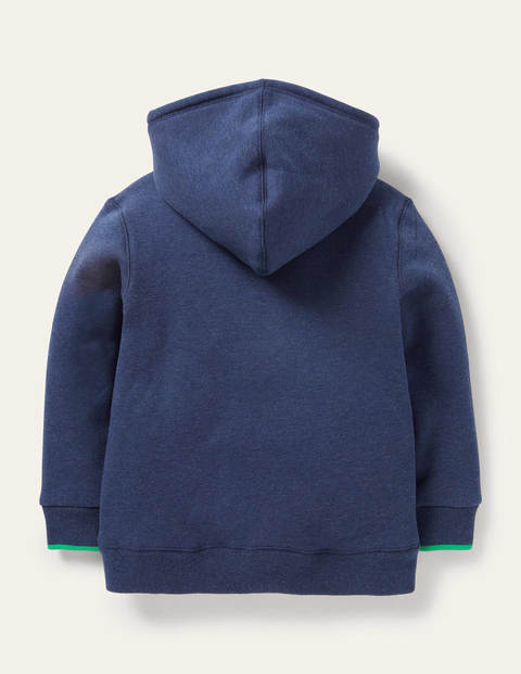 Kapuzenjacke mit kuscheligem Futter - Blau Meliert Kapuzenjacke mit kuscheligem Futter - Blau Meliert