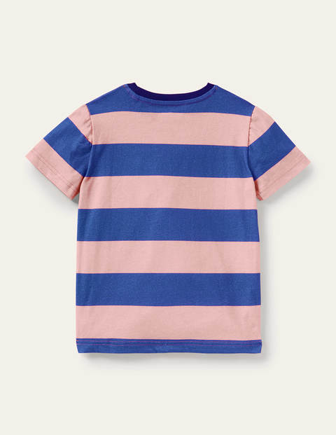 Slub Washed T-shirt - Boto Pink/Bright Marina