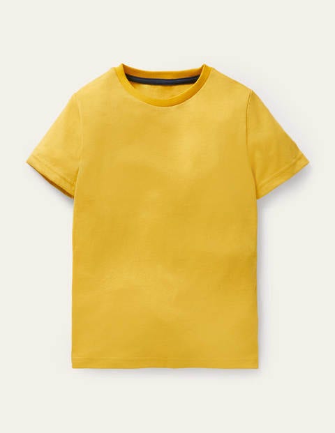Vorgewaschenes T-Shirt aus Flammgarn - Maisgelb