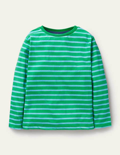 Supersoft Long-sleeved T-shirt - Green Pepper/Aqua Blue