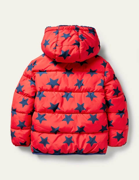 Reversible Padded Teddy Jacket - Starboard Blue/Red Star