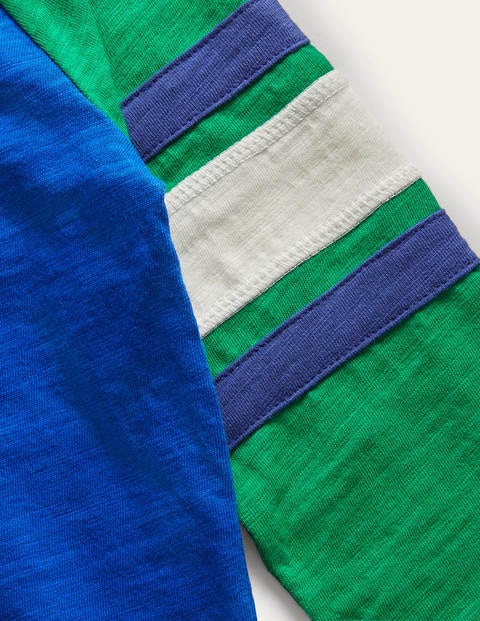 Langärmliges Raglanshirt - Blitzblau/Paprikagrün Langärmliges Raglanshirt - Blitzblau/Paprikagrün