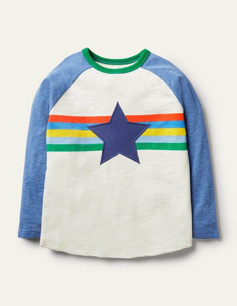 Long Sleeve Raglan T-shirt - Moroccan Blue Multi