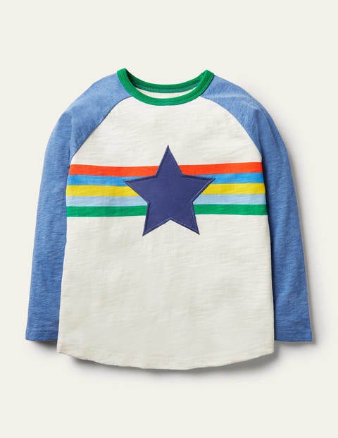 Long Sleeve Raglan T-shirt - Moroccan Blue Multi Long Sleeve Raglan T-shirt - Moroccan Blue Multi