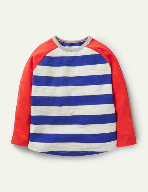 Long Sleeve Raglan T-shirt - Starboard Blue/Strawberry Red Long Sleeve Raglan T-shirt - Starboard Blue/Strawberry Red