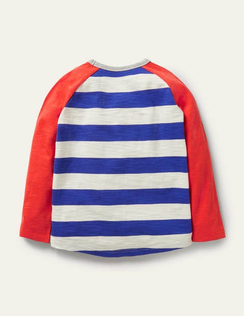 Long Sleeve Raglan T-shirt - Starboard Blue/Strawberry Red Long Sleeve Raglan T-shirt - Starboard Blue/Strawberry Red