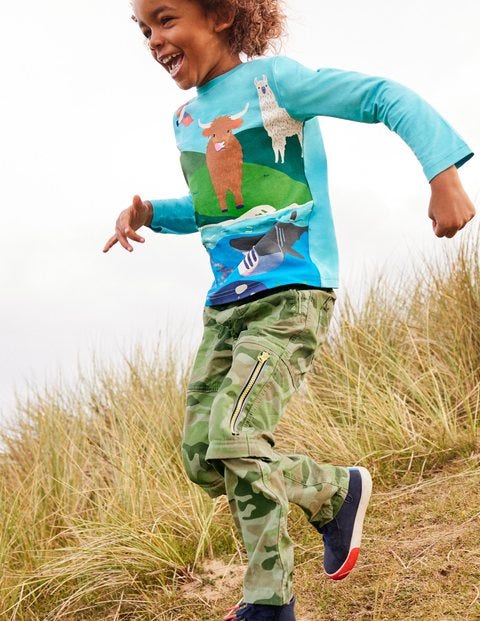 Zip-off Techno Trousers - Green Camouflage Zip-off Techno Trousers - Green Camouflage