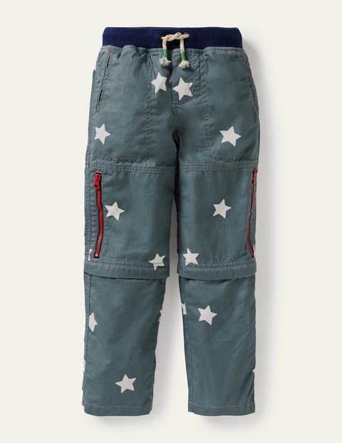 Zip-off Techno Pants - Cobble Grey Stars