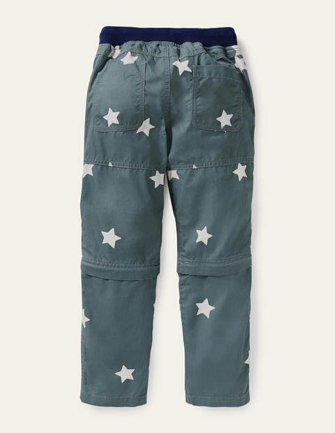 Pantalon technique zippé - Étoiles gris pavé