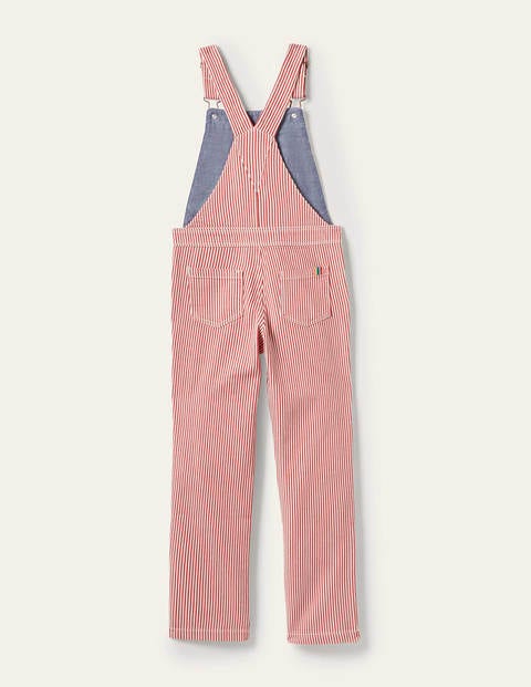 Striped Overalls - Strawberry Tart Red Ticking