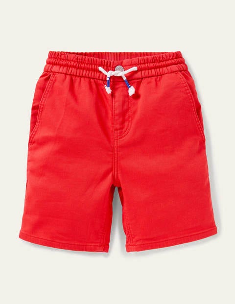 Jersey Denim Shorts - Strawberry Tart Red
