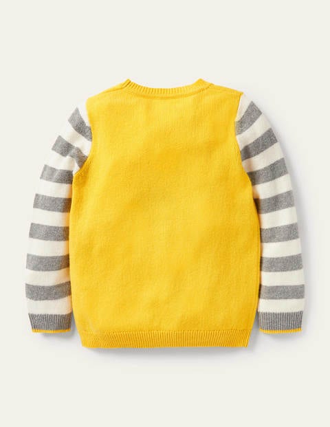 Animal Crew Neck Sweater - Sweetcorn Yellow Alpaca