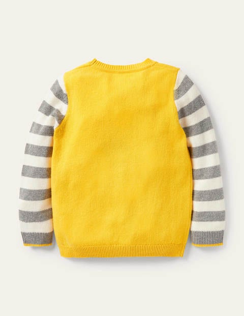 Animal Crew Neck Jumper - Sweetcorn Yellow Alpaca Animal Crew Neck Jumper - Sweetcorn Yellow Alpaca