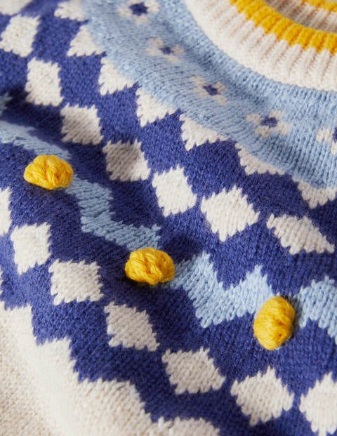Chunky Fair Isle Crew Jumper - Ecru Marl Fair Isle Chunky Fair Isle Crew Jumper - Ecru Marl Fair Isle