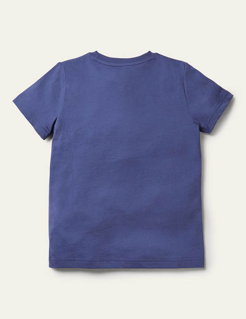 T-shirt phosphorescent à motif marin - Créatures bleu tribord
