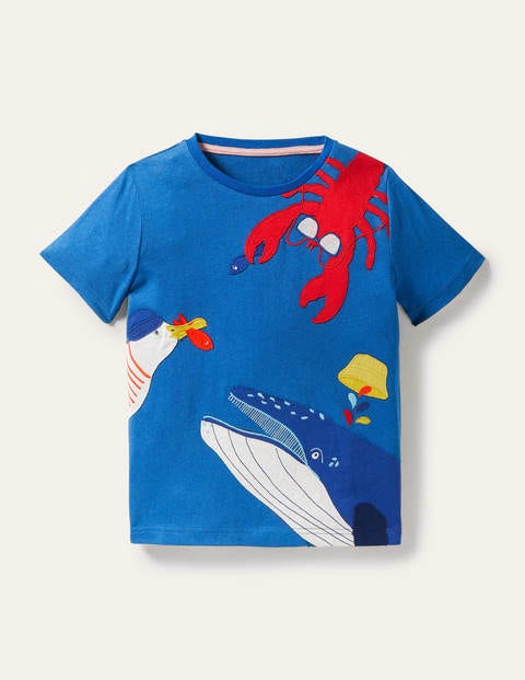 Mini Boden boy's baby cotton applique top t-shirt  new shirt tee applique logo 