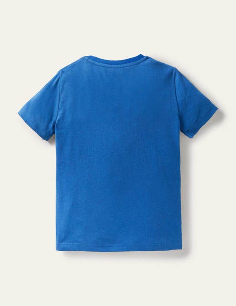 T-shirt à appliqué animal - Baleine bleu marocain