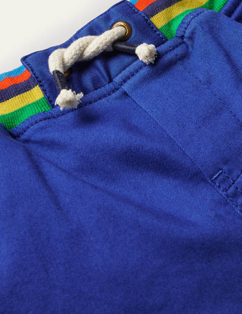 Bas de jogging tissé avec taille côtelée - Bleu brillant Bas de jogging tissé avec taille côtelée - Bleu brillant
