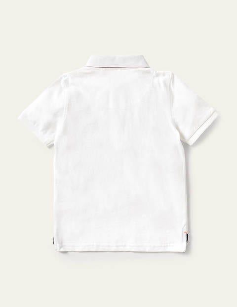 Piqué-Poloshirt - Weiß