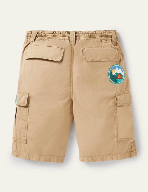 Cargo Badge Shorts - Cappuccino Brown Badges