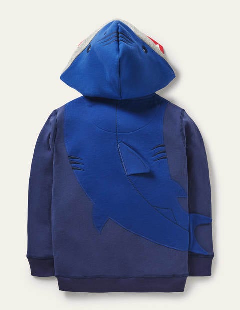Fun Zip-up Hoodie - College Navy Shark Fun Zip-up Hoodie - College Navy Shark
