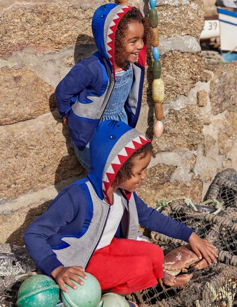 Fun Zip-up Hoodie - College Navy Shark Fun Zip-up Hoodie - College Navy Shark