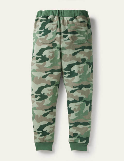 Camouflage-Jogginghose mit Emblem - Zartes Grün, Camouflagemuster