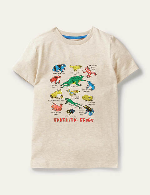 T-shirt à motif espèces animales - Grenouilles avoine chiné