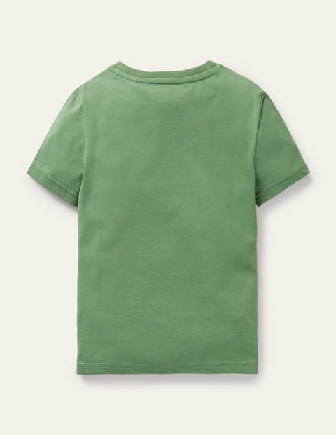 T-Shirt mit Gittermotiv - Rosmaringrün, Hühner T-Shirt mit Gittermotiv - Rosmaringrün, Hühner
