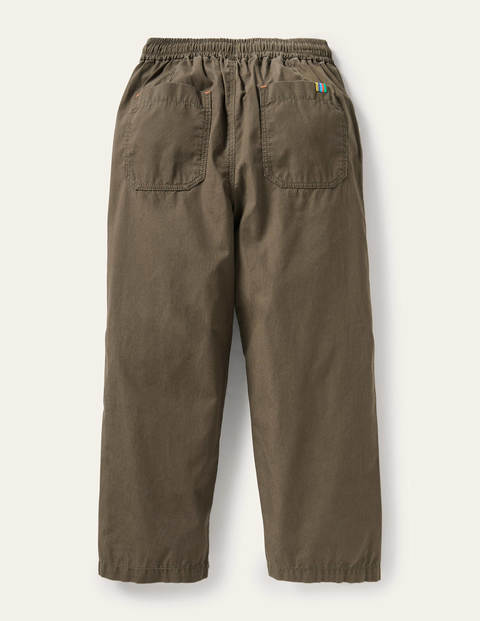 Lined Cord Trousers - Khaki Green