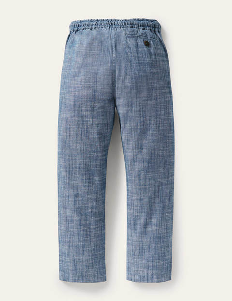 Lightweight Pull-on Trousers - Chambray Blue