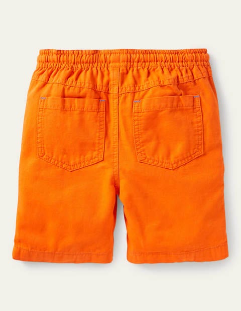 Pull-on Drawstring Shorts - Mandarin Orange