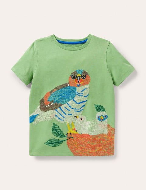 Superstitch T-shirt - Aloe Green Sparrow Hawk