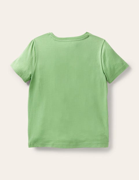 T-Shirt mit Superstitch - Aloe-Vera-Grün, Sperber