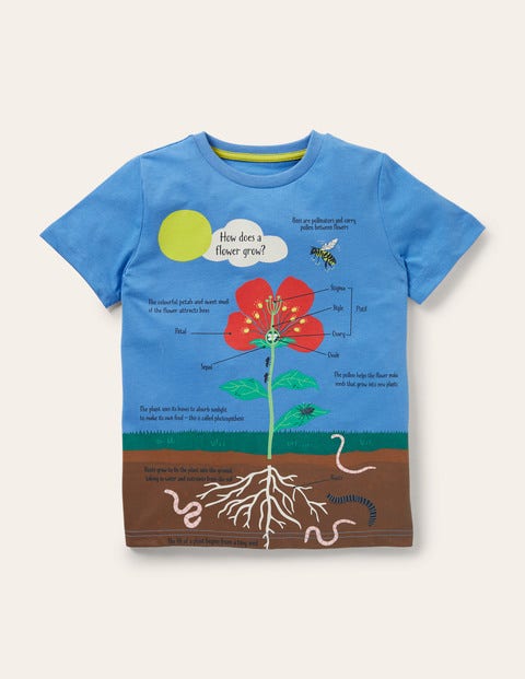 Blue Flower Educational T-shirt