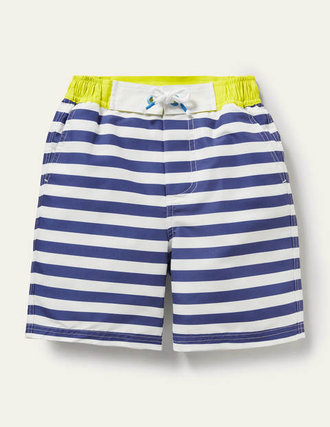 Board Shorts - Ivory/Navy Stripe