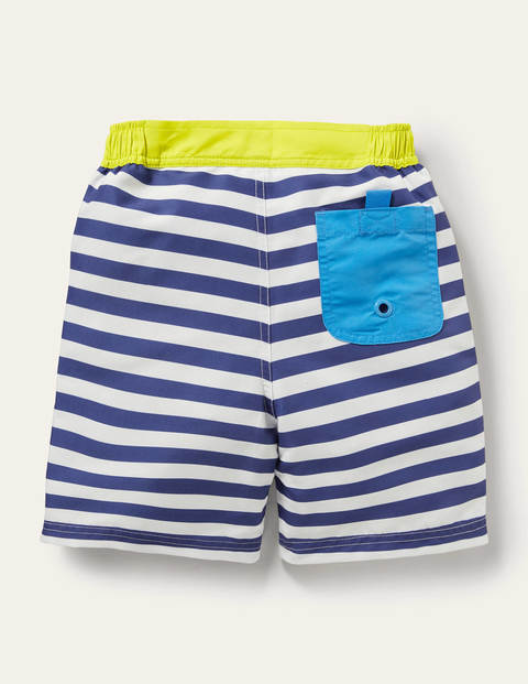 Board Shorts - Ivory/Navy Stripe