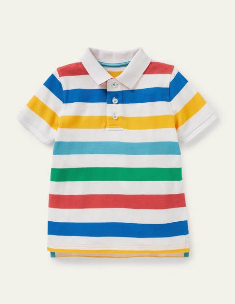 Piqué Polo Shirt - Multi Rainbow Stripe