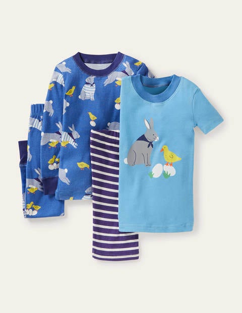Easter Twin Pack Pajamas - Bright Marina Easter Bunny