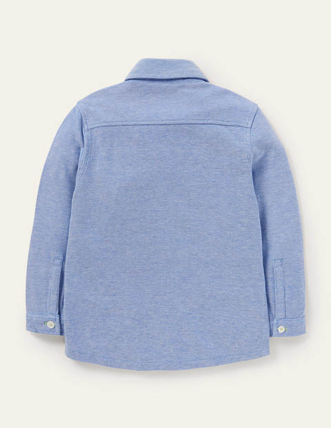 Chemise en jersey piqué - Oxford bleu duc
