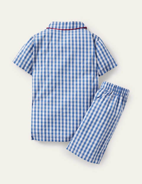 Nostalgic Short Pyjama Set - Elizabethan Blue Gingham