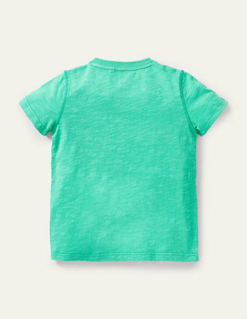Garment Dye Henley T-shirt - Tropical Green