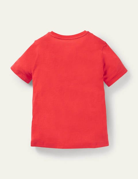 Lift-the-flap Animal T-shirt - Strawberry Tart Red Pelican