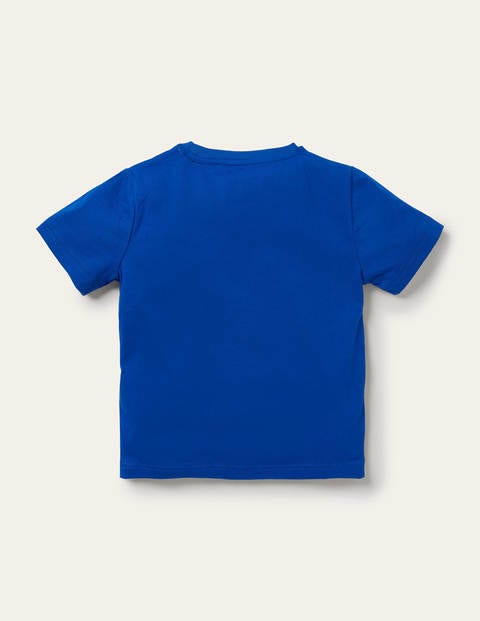 T-shirt éducatif à rabats - Animaux bleu brillant