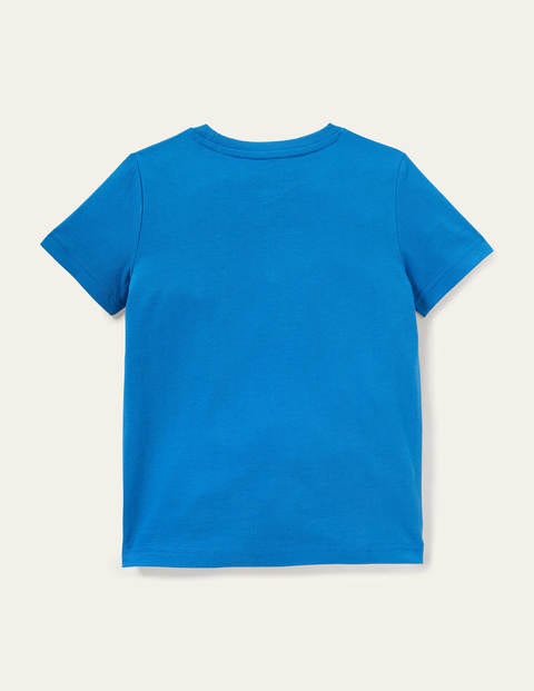 T-Shirt mit historischem Motiv - Kräftiges Blau, Pyramide