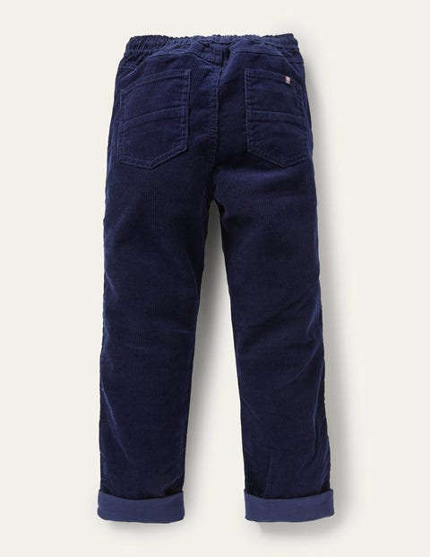 Relaxed Slim Pull-on Trousers - College Navy Cord
