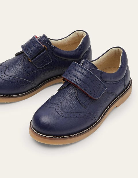 Leather Shoes - College Navy