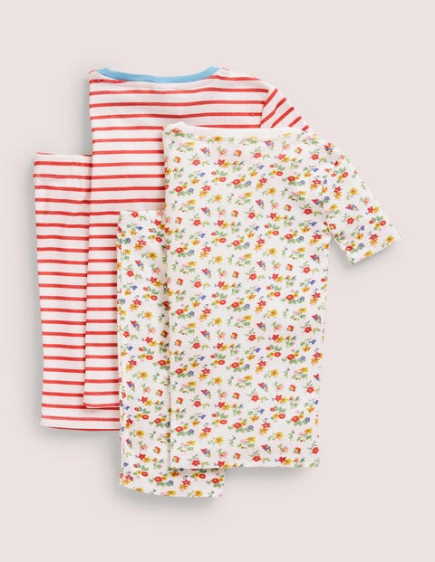 Twin Pack Snug Short Pyjamas - Multi Patchwork Floral